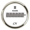 CN digital operating hours counter 12/24V 0-99999.9h white/chrome 2 cn09w