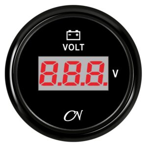CN Voltmeter Display Digital 12/24V 57mm 9-32V Black