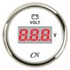 CN Voltmeter Display Digital 12/24V 57mm 9-32V White/Chrome
