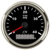 CN speed indicator with operating hours 12/24V 96mm black/chrome 3 cn124000sc