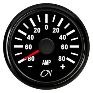 CN Analog Ammeter Display 12/24V 57mm Black