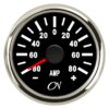 CN Analog Ammeter Display 12/24V 57mm Black/Chrome