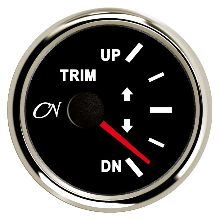 CN Trim Indicator Analog 12/24V 57mm Up/Down Black/Chrome 1 CN Trim Indicator Analog 12/24V 57mm Up/Down Black/Chrome