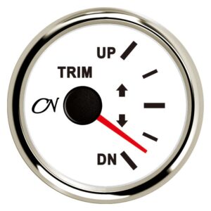 CN Trim Indicator Analog 12/24V 57mm Up/Down White/Chrome