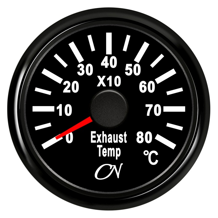 CN exhaust gas temperature gauge analog 12/24V 57mm black 1 CN exhaust gas temperature gauge analog 12/24V 57mm black