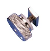 DAVIS mast slide stopper with knurled nut, aluminum/brass nickel, T-profile 10mm