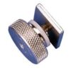 DAVIS mast slide stopper with knurled nut, aluminum/brass nickel, T-profile 19mm