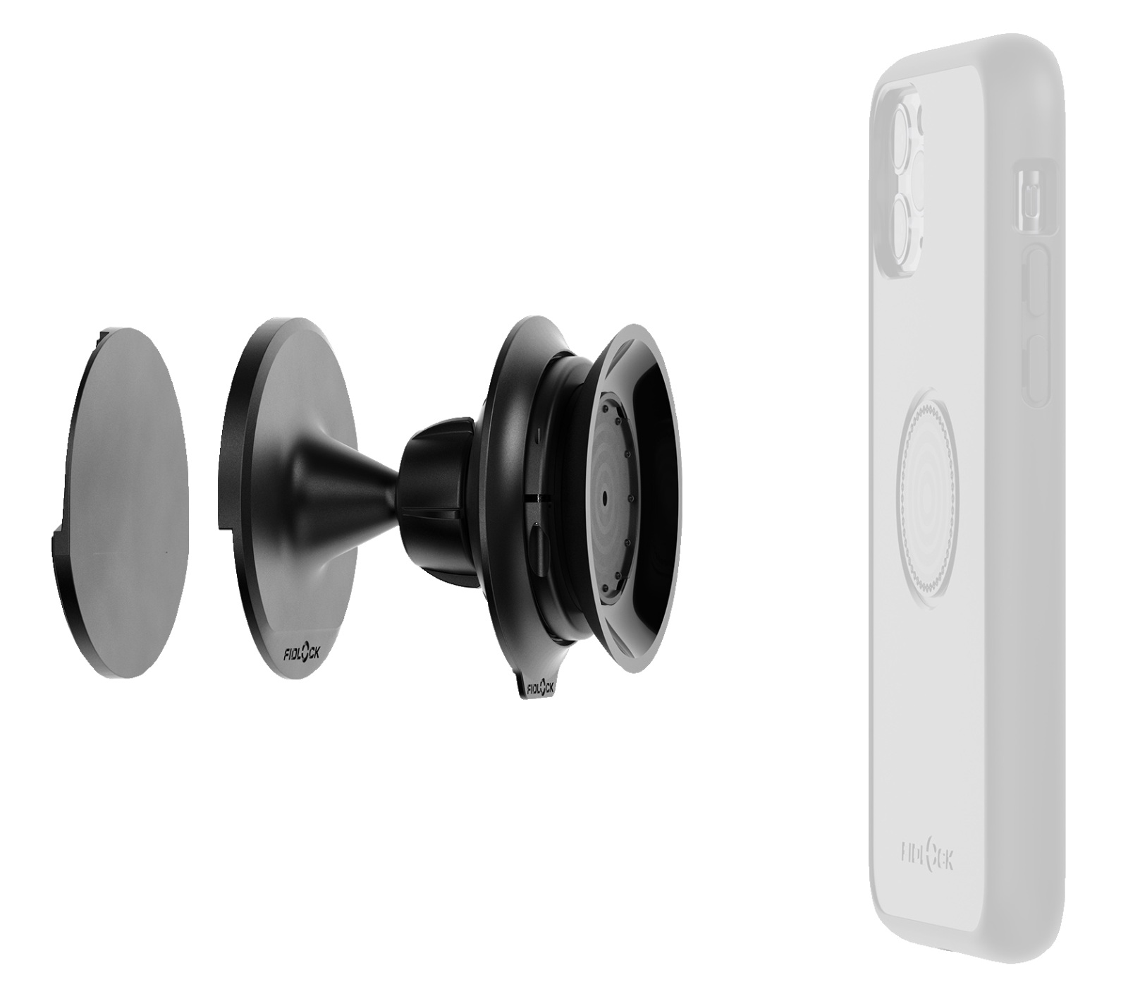 FIDLOCK vacuum-magnetic smartphone holder for sticking to surfaces 1 FIDLOCK vacuum-magnetic smartphone holder for sticking to surfaces