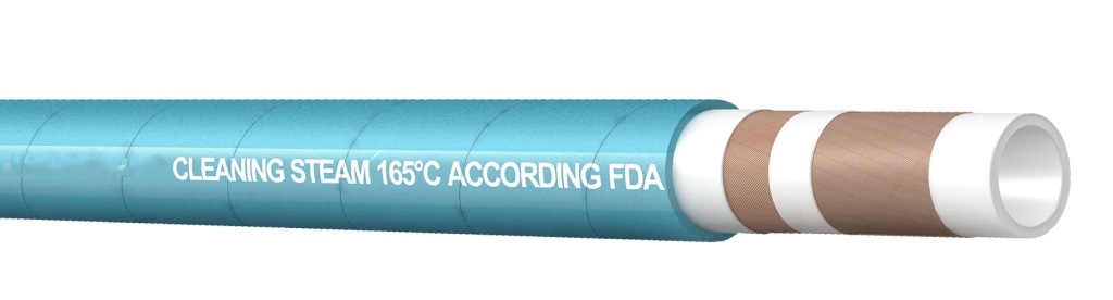 Hot water hose, food-grade EPDM 13mm (1/2") light blue 1 Hot water hose, food-grade EPDM 13mm (1/2") light blue