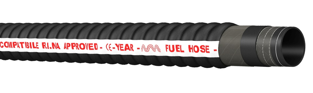 Fuel hose, rubber with steel spiral, 38mm (1½") 1 Fuel hose, rubber with steel spiral, 38mm (1½")