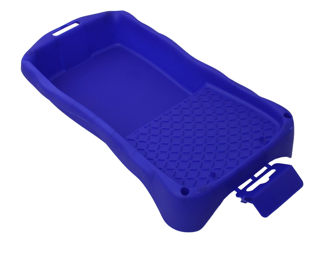 Paint tray with brush holder 310x160mm blue 1 Paint tray with brush holder 310x160mm blue