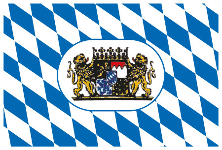 State flag PES 200x300mm Bavaria (diamonds with coat of arms) 1 State flag PES 200x300mm Bavaria (diamonds with coat of arms)