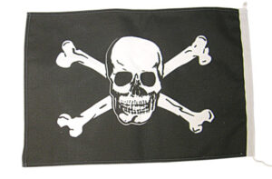 Emergency flag PES 600x600mm inland area red self-service pack