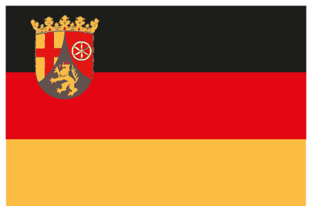State flag PES 200x300mm Rhineland-Palatinate 1 State flag PES 200x300mm Rhineland-Palatinate