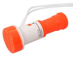 Signal mouth horn, plastic, orange/white