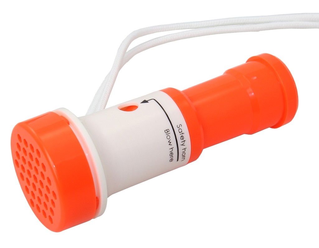 Signal mouth horn, plastic, orange/white 1 Signal mouth horn, plastic, orange/white