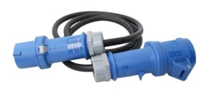 CEE extension cable 230V 3-pin with plug and socket, 1.5m