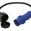 CEE adapter cable 230V 3-pin with plug + Schuko socket with cap, 1.5m 3 ec36 1