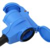 CEE angled coupling with Schuko socket 230V 3-pole 3 ec40