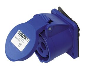 CEE surface-mounted coupling with flap, 230V, 3-pole