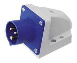 CEE surface-mounted wall plug 15° 230V 3-pin