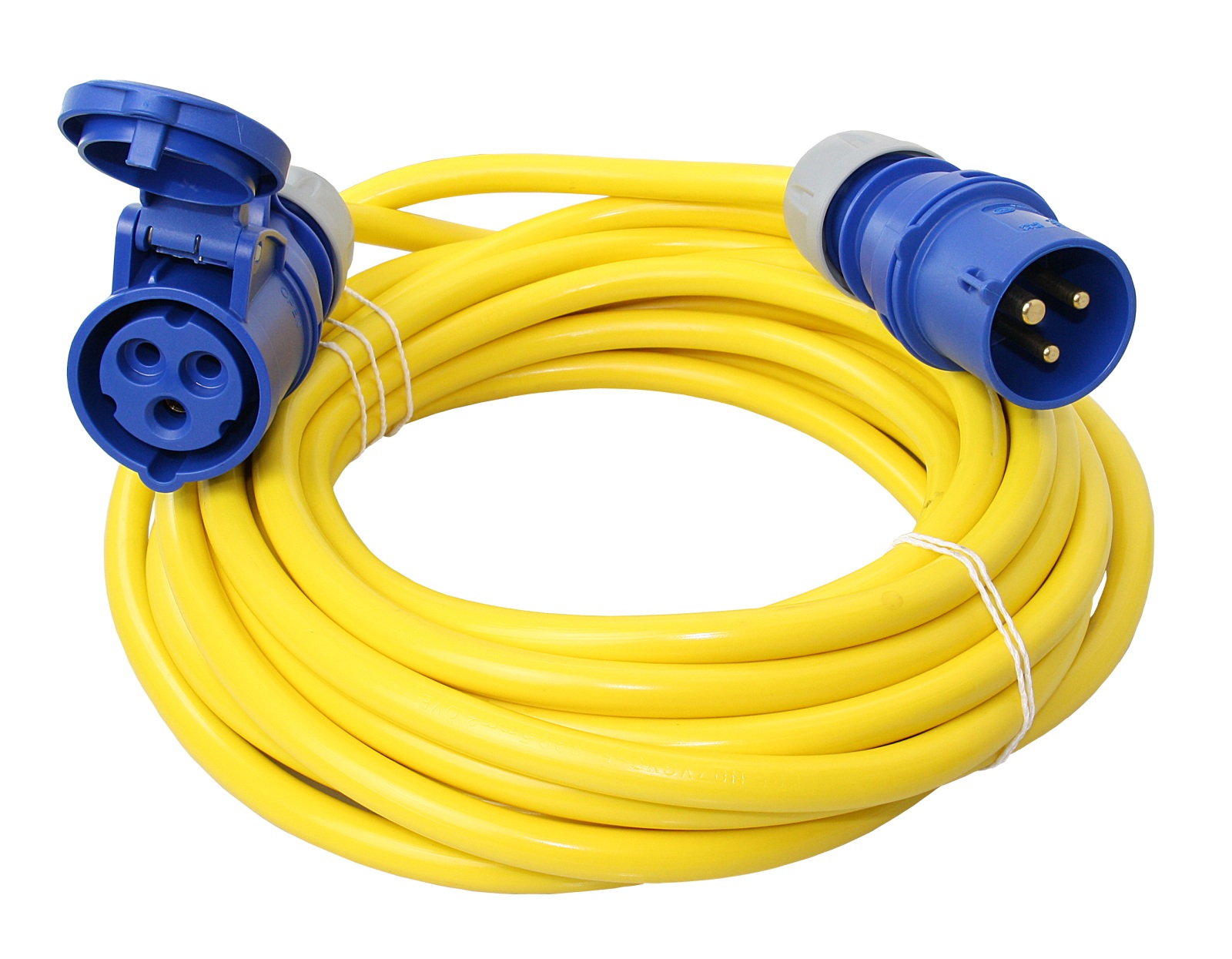 CEE extension cable 'armored' 230V 3-pin with plug and socket, 10m 1 CEE extension cable 'armored' 230V 3-pin with plug and socket, 10m