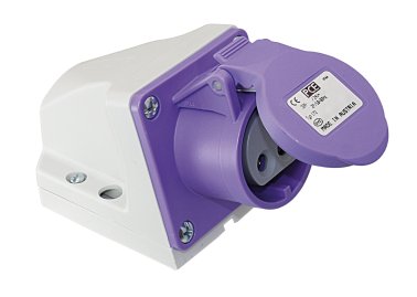 CEE surface-mounted wall socket 24V 32A 2-pole 1 CEE surface-mounted wall socket 24V 32A 2-pole