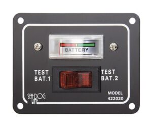 Battery test switch for 2 batteries, aluminum, 12V, 37A