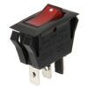Rocker switch, recessed, 12V 15A, on/off, red illuminated 2 ek10017