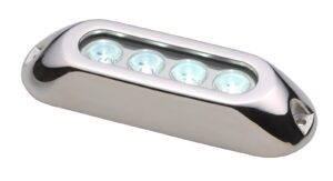 Underwater lamp with 2 blue LEDs, 12-24V