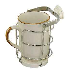 Drink holder with gimbal, stainless steel/plastic, ID=80mm