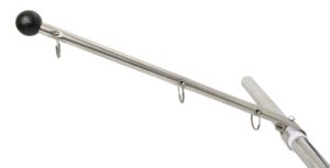 Stainless steel flagpole for railing 22/25mm 0.39m