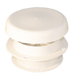 Mushroom vent, plastic, installation dimension 101mm, white