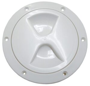 Inspection cover with screw cap, lightweight PP 102mm clear