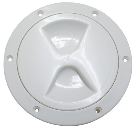 Inspection cover with screw closure, lightweight PP, 102mm, white 1 Inspection cover with screw closure, lightweight PP, 102mm, white