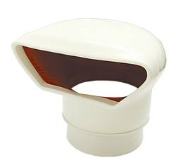 Fan cowl, flat PVC, height 100mm, installation dimension 76mm