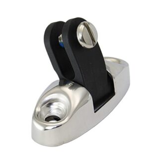 Convertible top hinge with nylon fork, A4 screw, 6mm inch, black