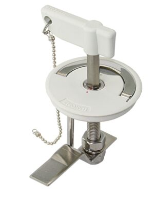 Floor lifter rotary lock nylon/GRP 75mm, with 6-sided mount