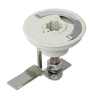 Floor lifter twist lock nylon/GRP 75mm, with winch mount