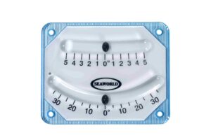 Inclinometer with fine display 100x80mm, scale up to 35°