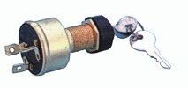 Ignition switch without protective cap, plastic, 12V 12A ACC/Off/On/Start