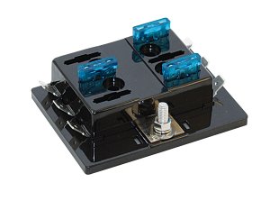 Fuse box for 6 blade fuses ATC/ATO max. 25A