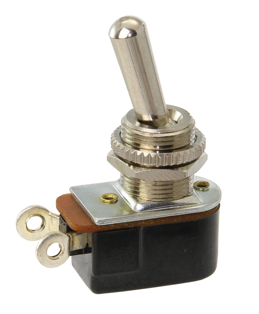 Toggle switch plastic/MsCr 12V 5A 2-pole On/Off 1 Toggle switch plastic/MsCr 12V 5A 2-pole On/Off