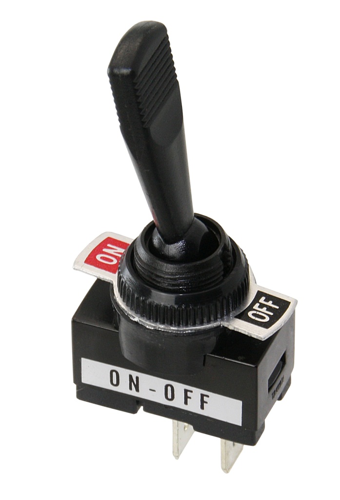 Toggle switch, long, plastic, 12V 10A, 2-pole, On/Off 1 Toggle switch, long, plastic, 12V 10A, 2-pole, On/Off