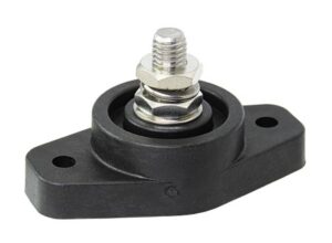 Grounding point/ground distributor nylon/stainless steel/brass M10 1-pole, pin M10