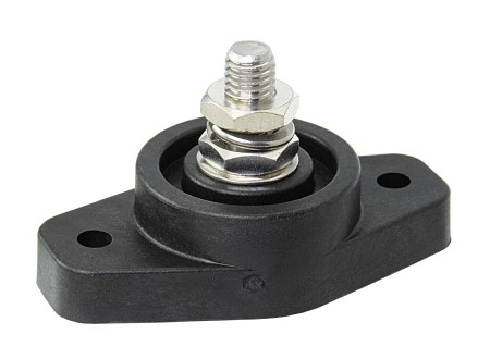 Grounding point/ground distributor nylon/stainless steel/brass M10 1-pole, pin M10 1 Grounding point/ground distributor nylon/stainless steel/brass M10 1-pole, pin M10