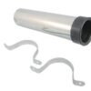 Fishing rod holder with 2 clamps, stainless steel, 229mm 3 ek21215