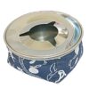 Ashtray fabric bag stainless steel 100mm blue 2 ek21681