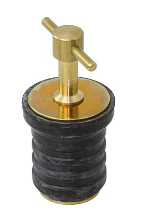 Quick-release drain plug with twist lock, brass, for 25mm inner diameter 1 Quick-release drain plug with twist lock, brass, for 25mm inner diameter