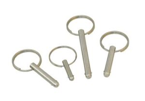Ball lock pins with ring, stainless steel, 6.4x54mm usable length, 10 pcs.